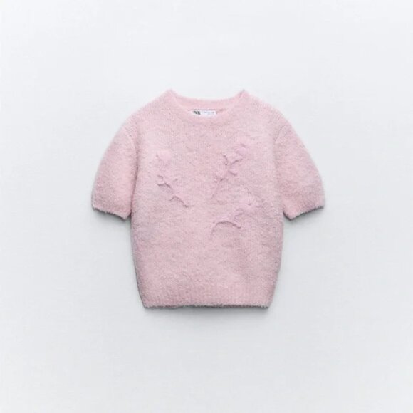Zara Embroidered Knit Sweater S - Picture 5 of 5